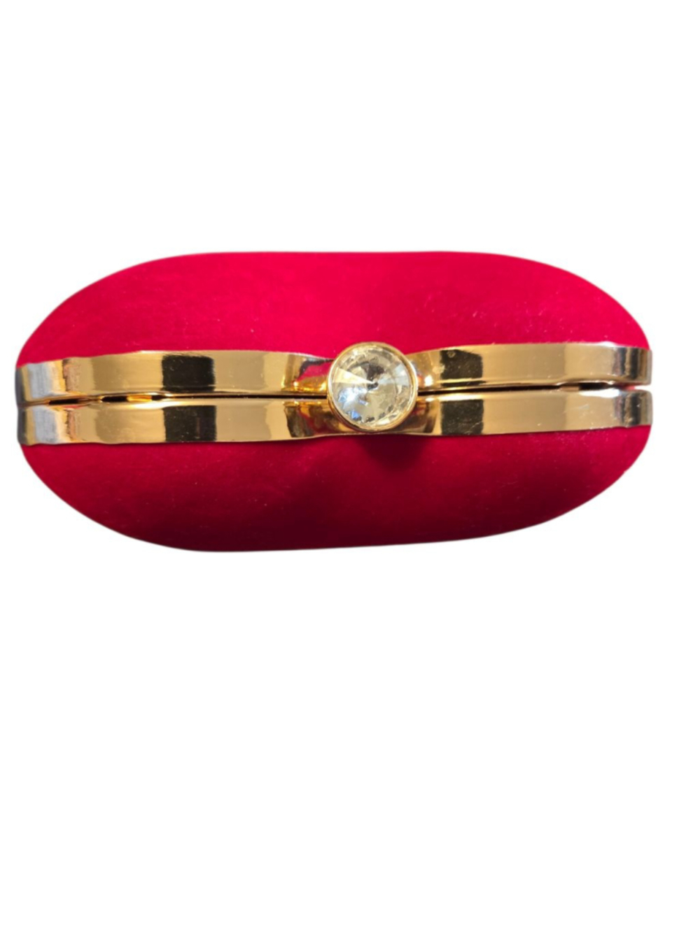 Unbranded Red Gold Heart Shaped Clutch One Size - Picture 4 of 6